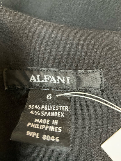 Alfani Black/Silver Shift Beaded Neckline Sleeveless Shift Dress Black Silver Size 6 - Size 6