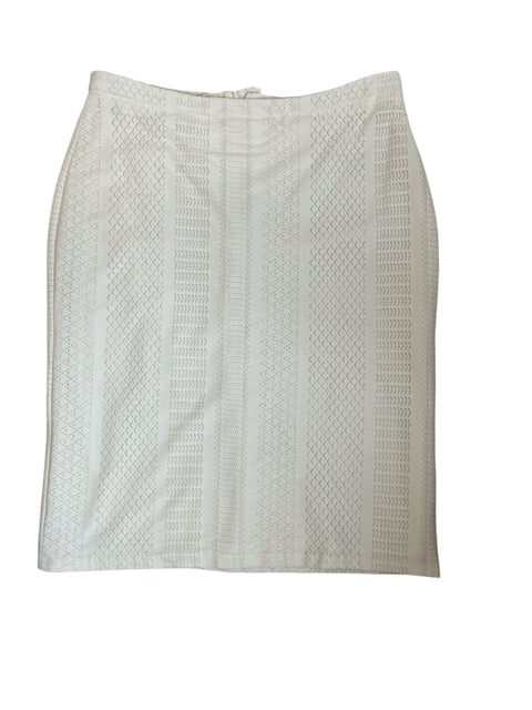 Doncaster Size 12 White Solid Pre-Owned Ladies Skirt