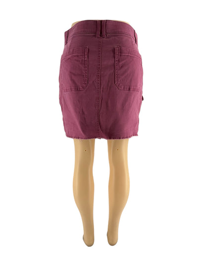 Democracy - Mauve Solid Pre-Owned Ladies Skirt - Size 8