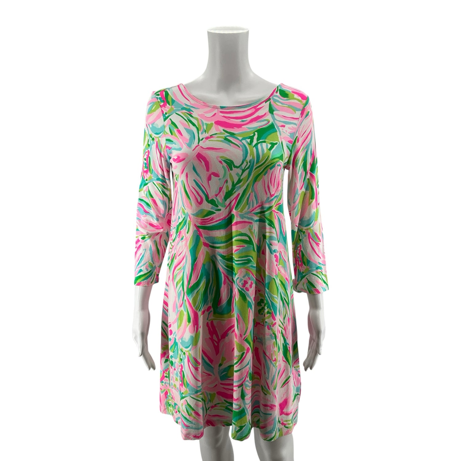 Lilly Pulitzer Nevie Dress Multi Casa Del Sol Floral Tunic Size Small