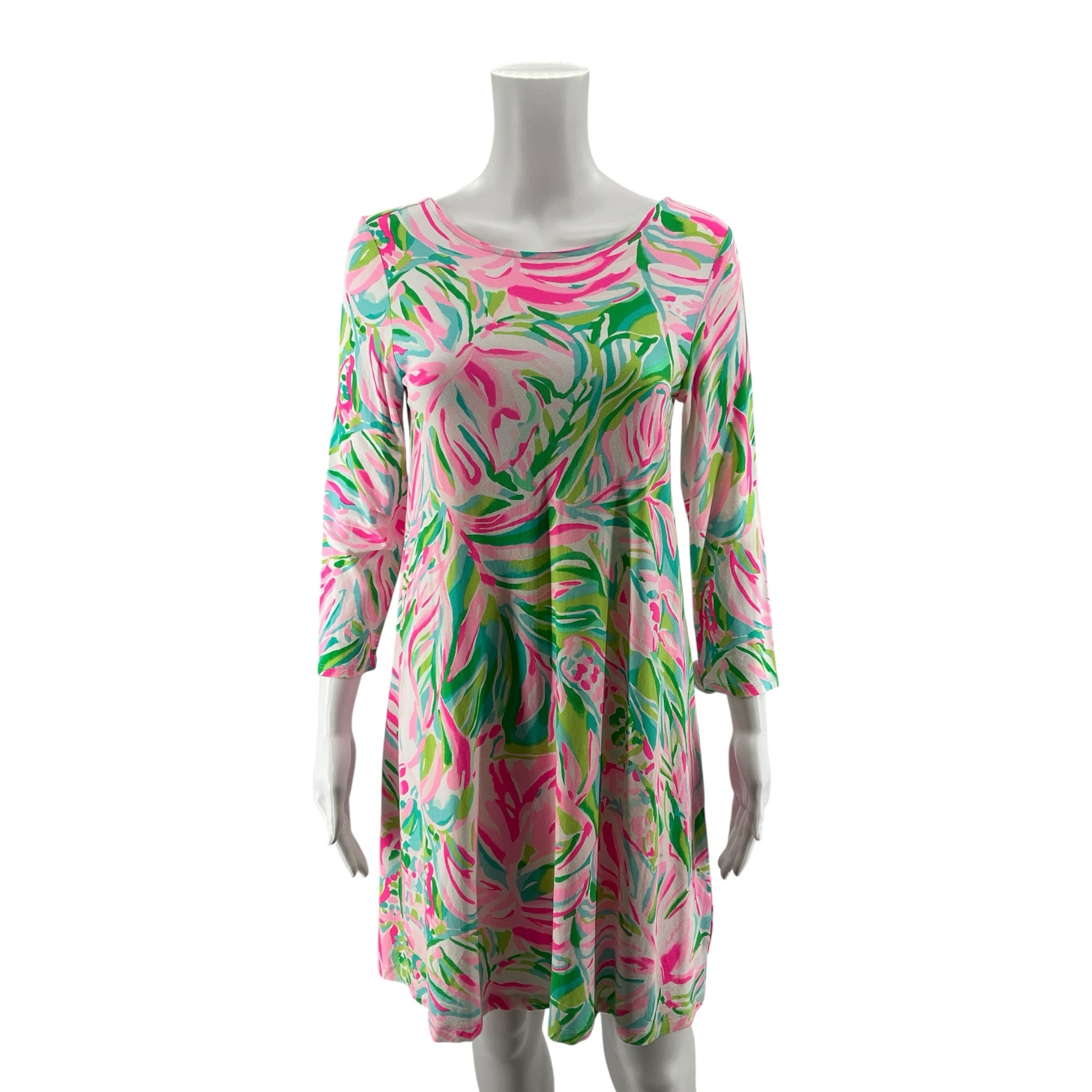 Lilly Pulitzer Nevie Dress Multi Casa Del Sol Floral Tunic Size Small