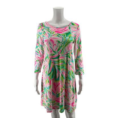 Lilly Pulitzer Nevie Dress Multi Casa Del Sol Floral Tunic Size Small