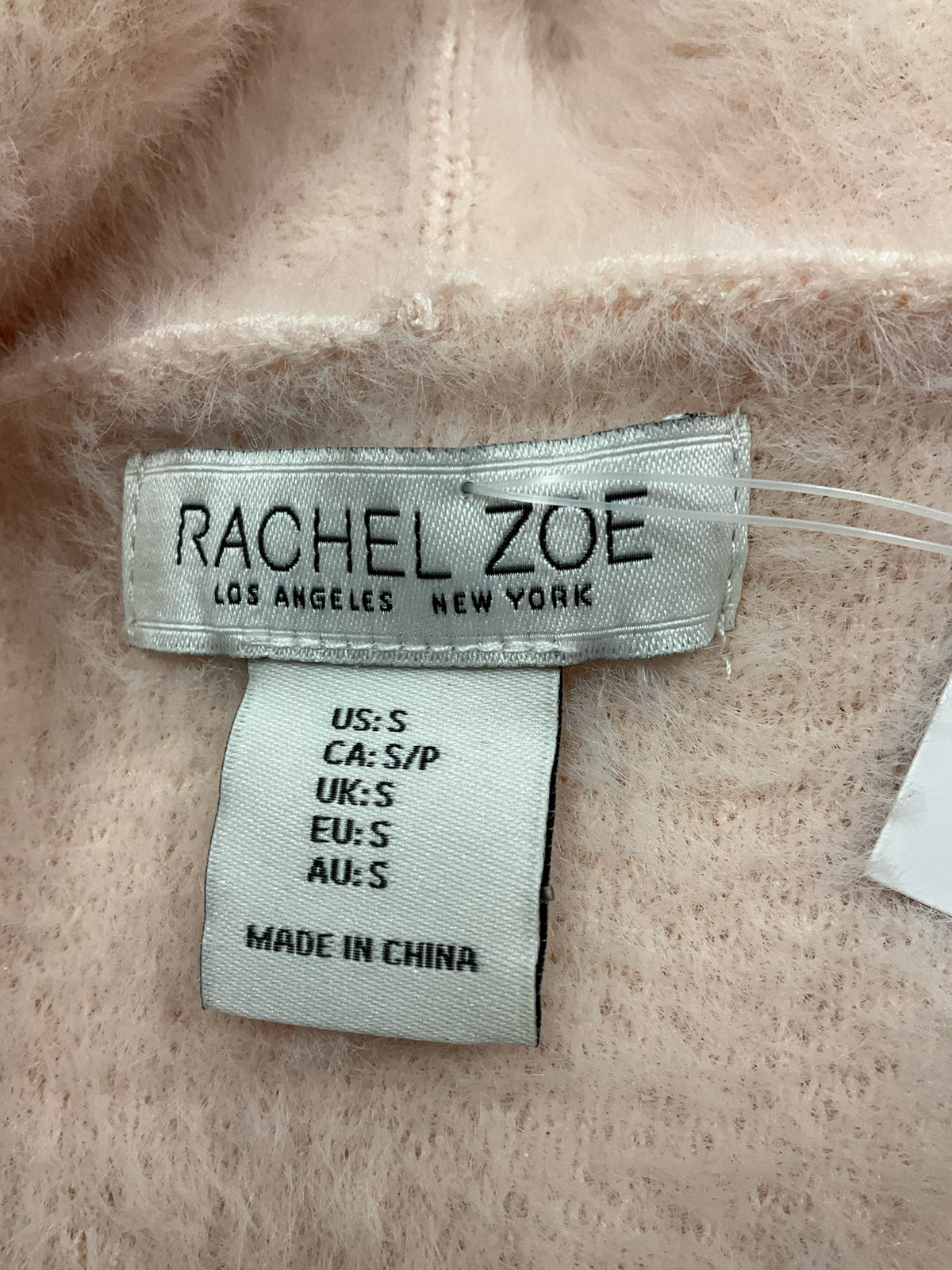 Rachel Zoe Pink Fuzzy Eyelash Knit Dolman Sleeve Cardigan Shrug Size Small