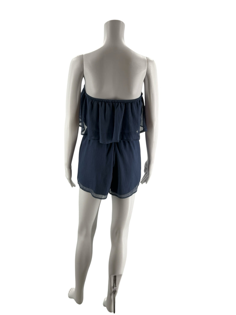 Blue Blush Blue Sheer Romper - Size Small