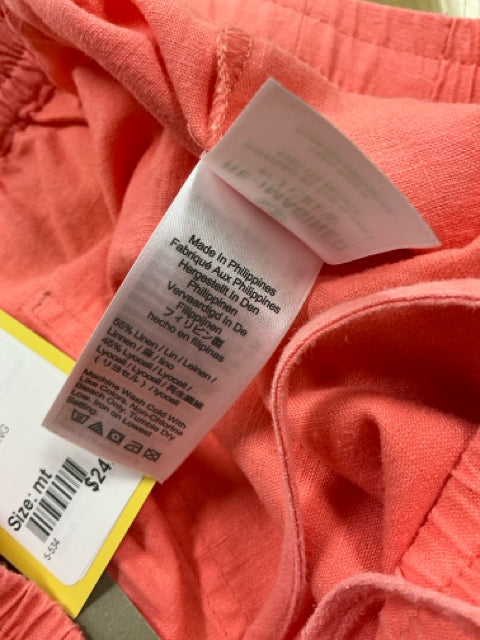 J. Crew Coral Linen Blend Drawstring Pants | Size Medium Tall - ONLINE ONLY