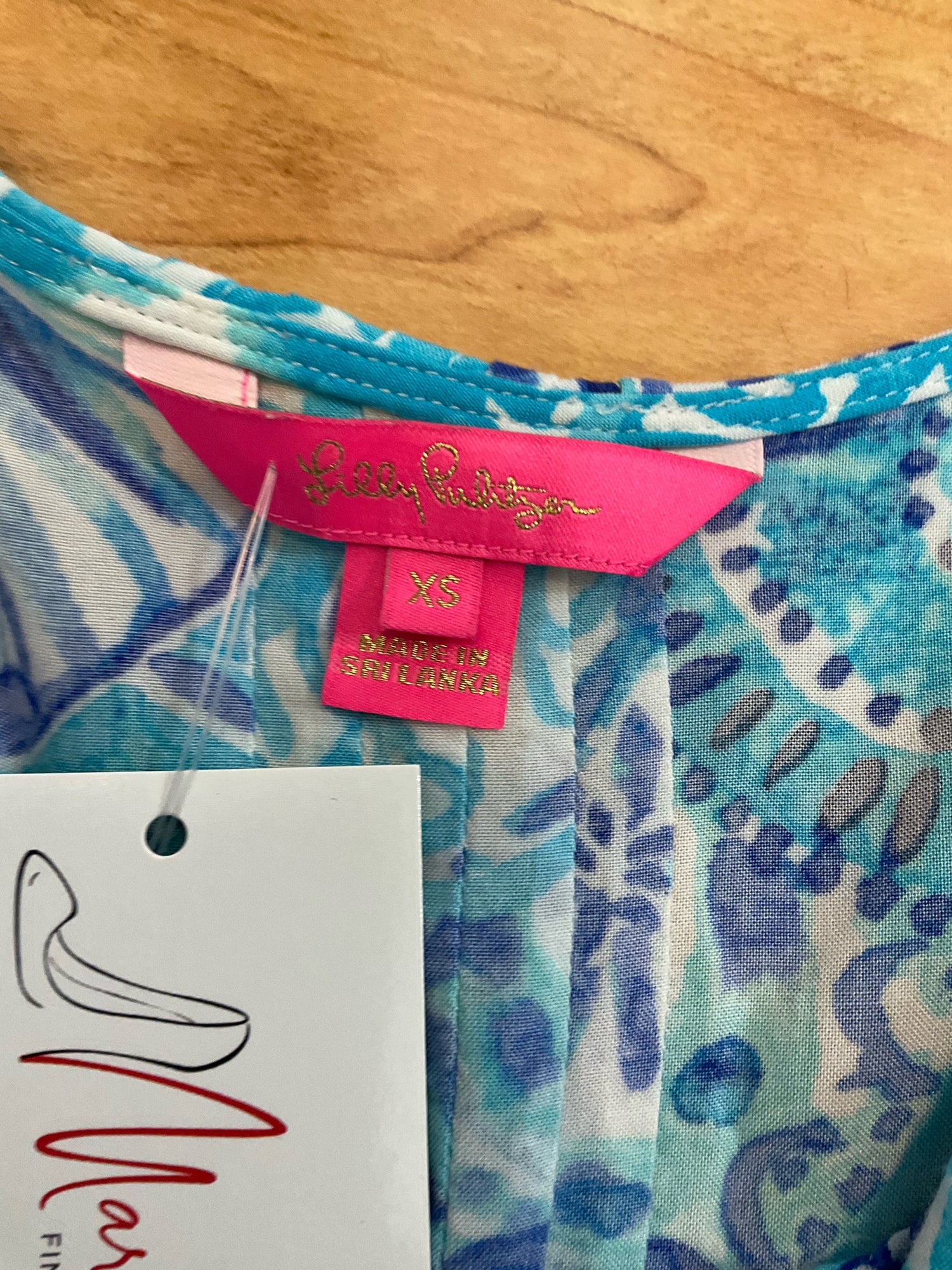 Lilly Pulitzer Nele Tunic Top Blue Ibiza Gimme Some Mo Print Size XS