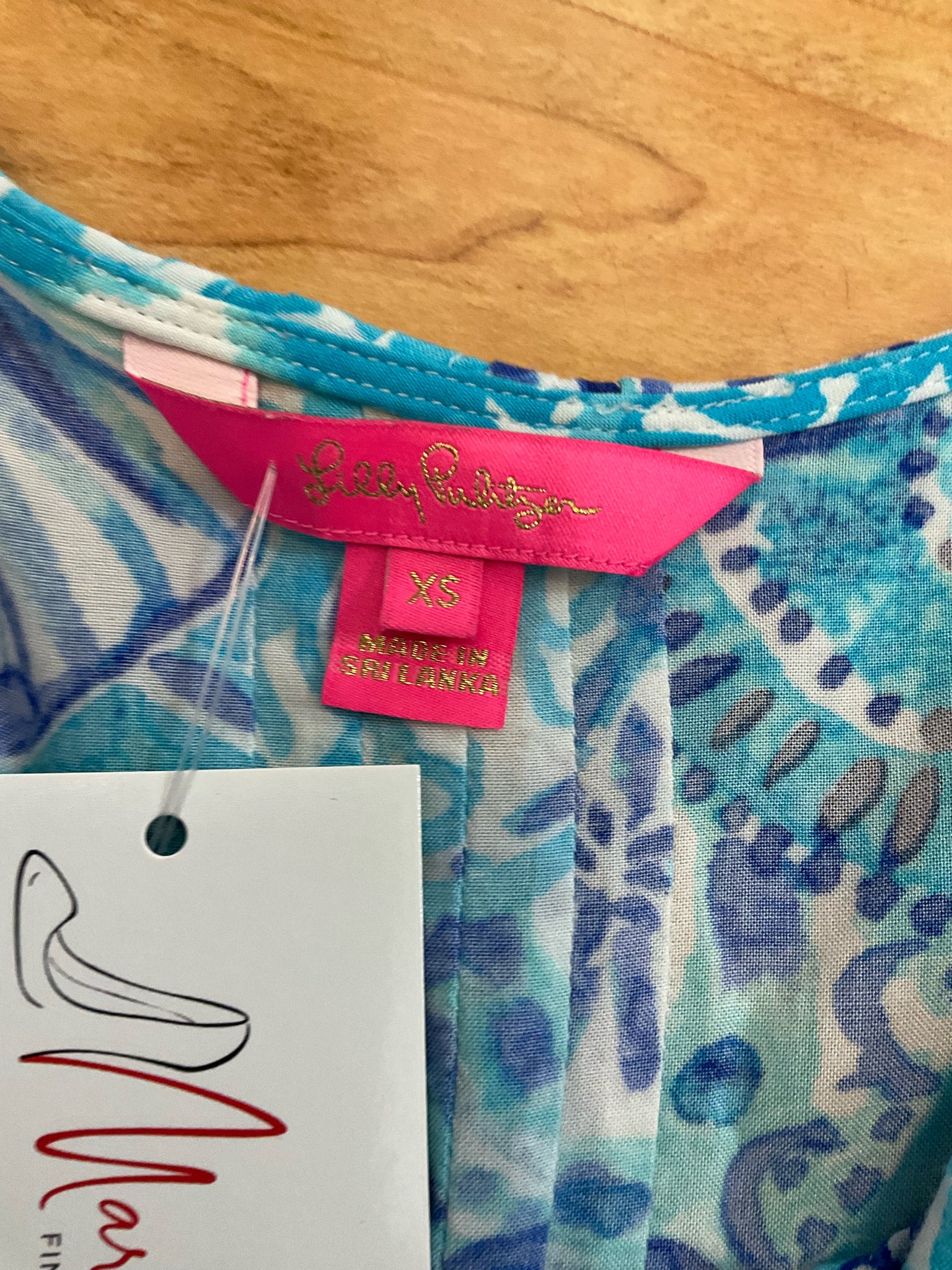 Lilly Pulitzer Nele Tunic Top Blue Ibiza Gimme Some Mo Print Size XS