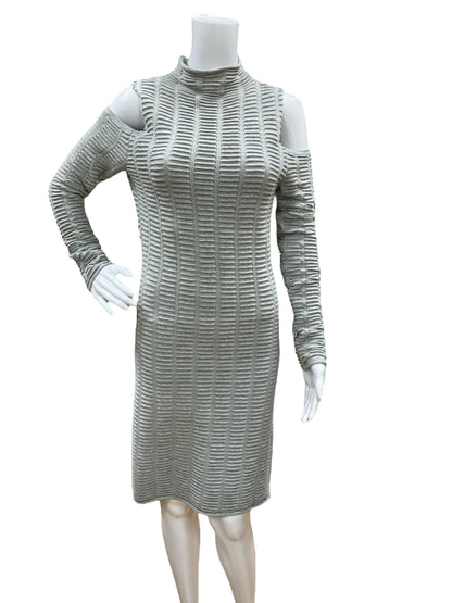 French Connection Size 8 Gray Solid Dress