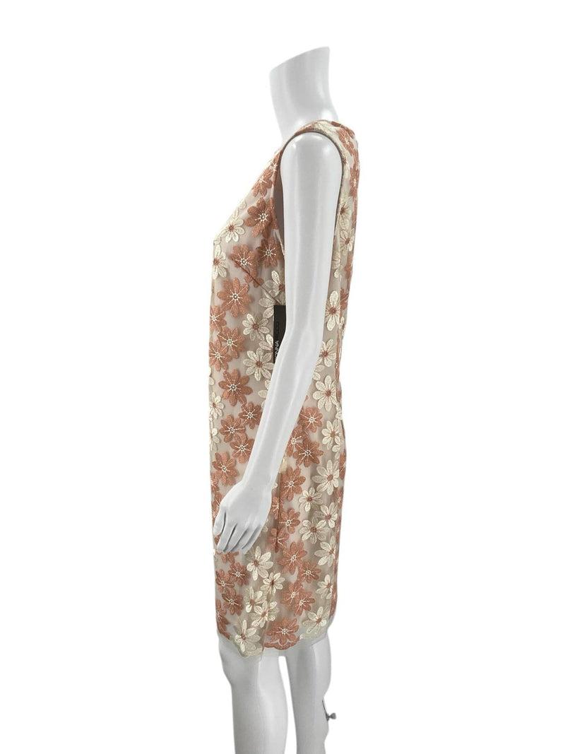 Donna Ricco Peach/Cream Floral Pre-Owned Ladies Dress - Size 10 - Margaret’s Fine Consignment