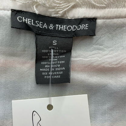 Chelsea &amp; Theodore White/Blue/Orange Stripe Ladies Pre-Owned Dress - Size Small - Margaret’s Fine Consignment