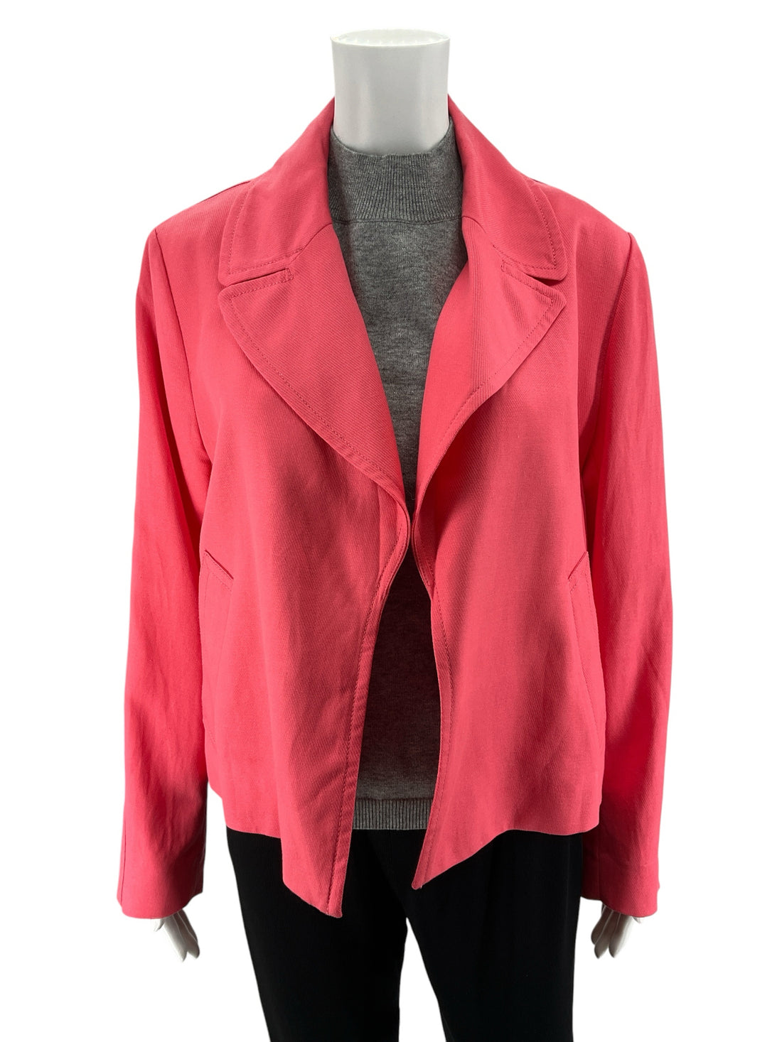 Ann Taylor Coral Linen-Blend Open Front Blazer - Size M- ONLINE ONLY