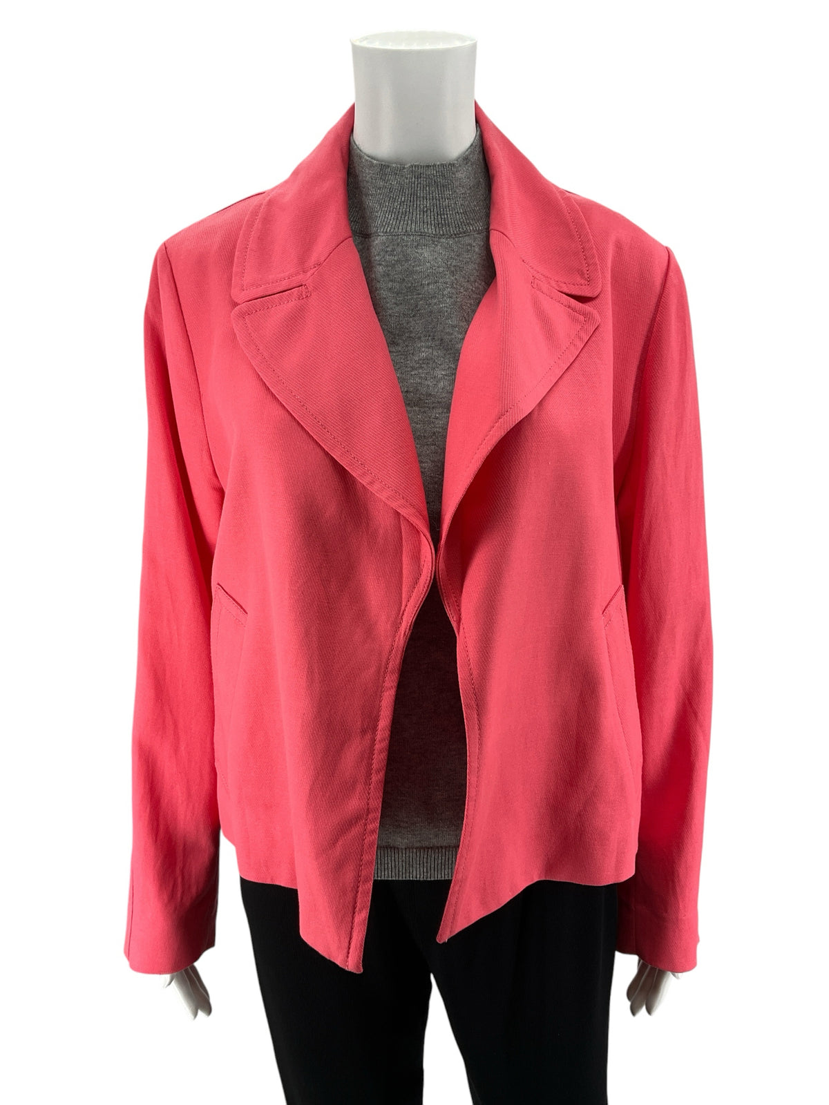 Ann Taylor Coral Linen-Blend Open Front Blazer - Size M- ONLINE ONLY