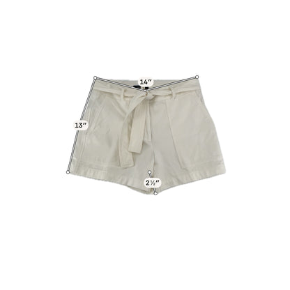 Ann Taylor White Tie-Waist Paperbag Shorts Size 4 - ONLINE ONLY