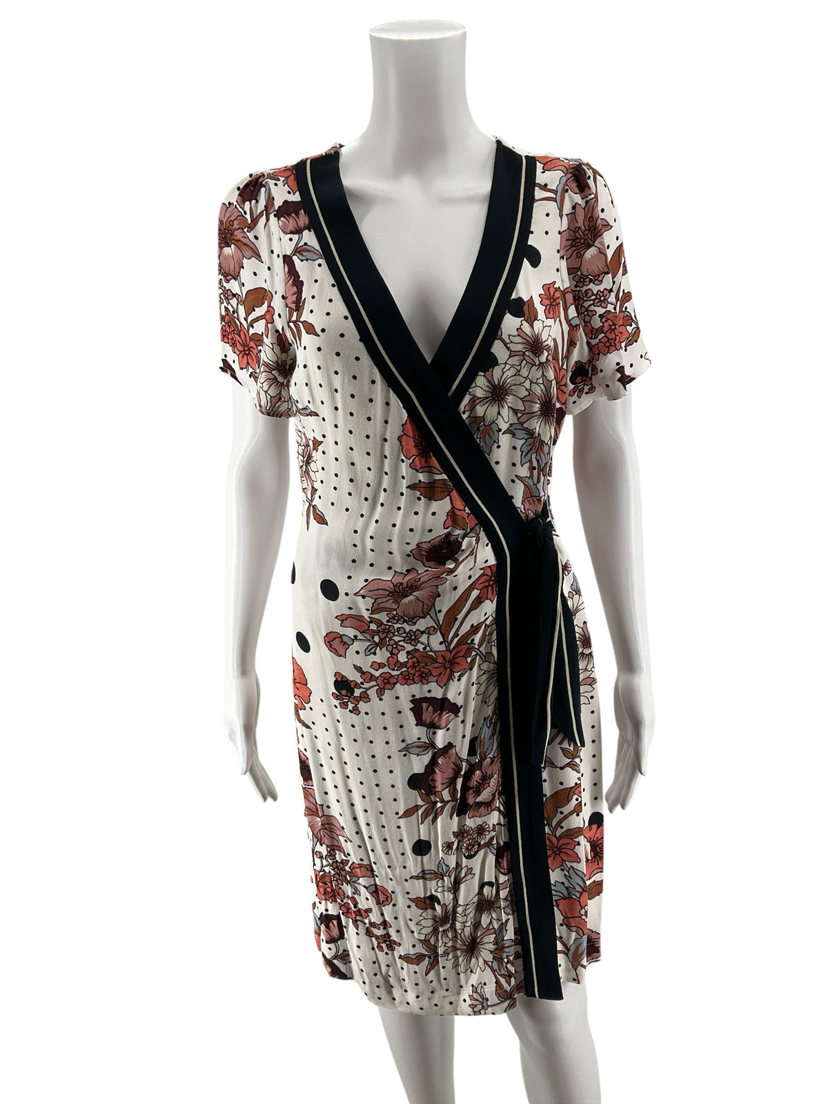 Maeve by Anthropologie Elodie Floral Polka Dot Wrap Dress Size 6 - ONLINE ONLY