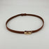 Unbranded Camel Belts Camel Saffiano Style Slim Belt | Gold Buckle