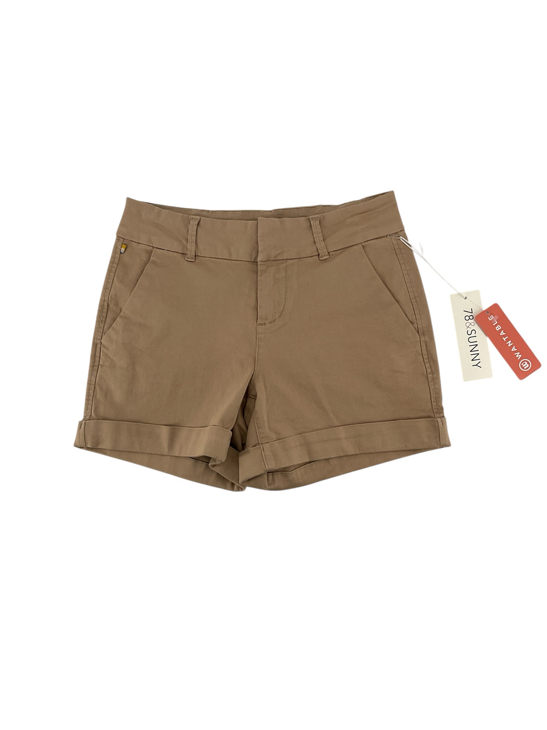 78 &amp; Sunny Tan Shorts Anthropologie Tan Cuffed Chino Shorts Size 2 NWT - Size 2