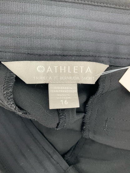 Athleta Tribeca 7" Bermuda Shorts Black Size 16 Recycled Stretch