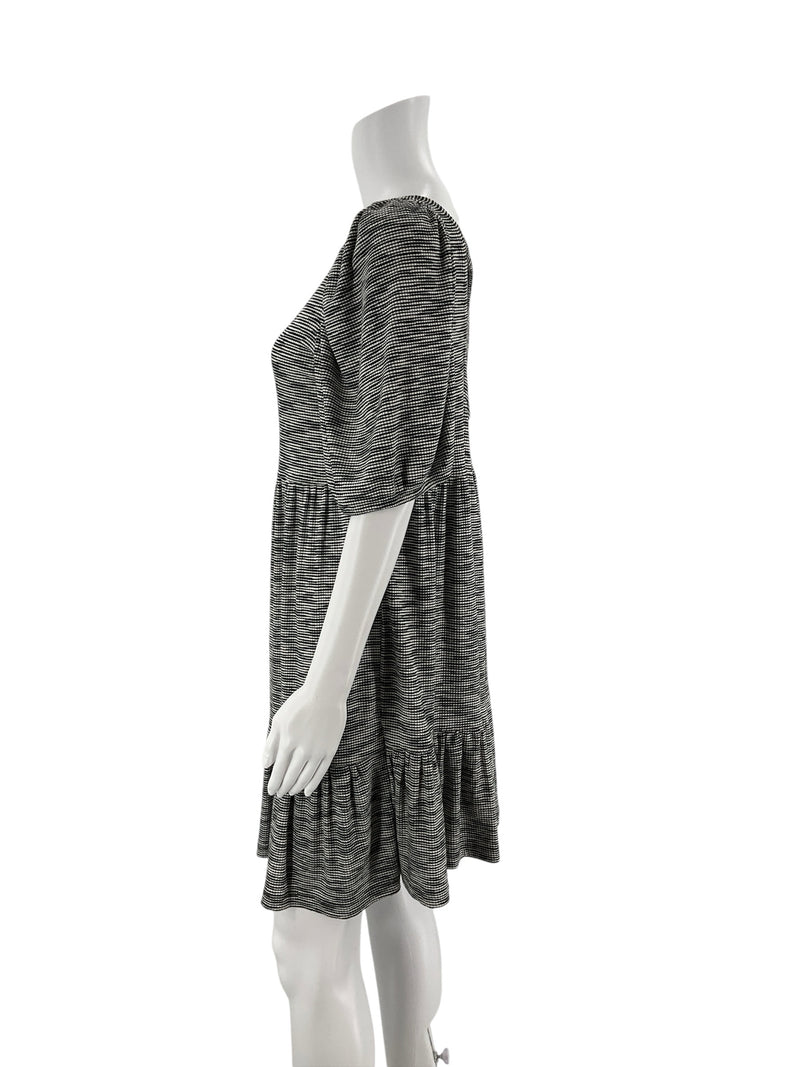 Daily Practice White/Black Print Pre-Owned Ladies Dress - Size Small