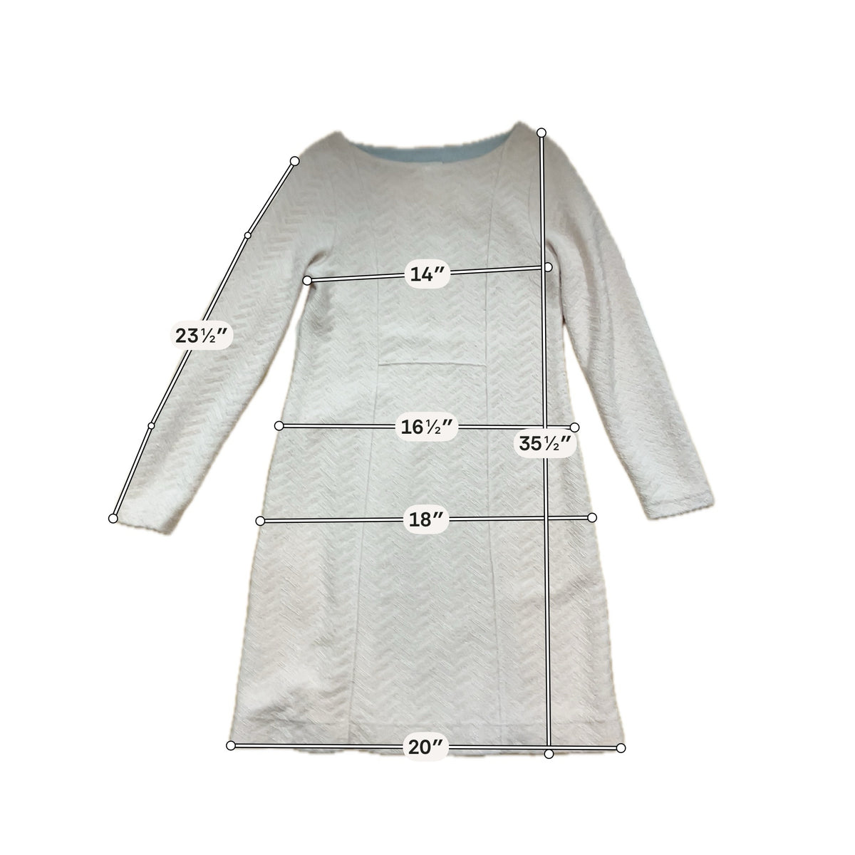 Saturday Sunday by Anthropologie Chevron Textured Sweater Dress Size Medium