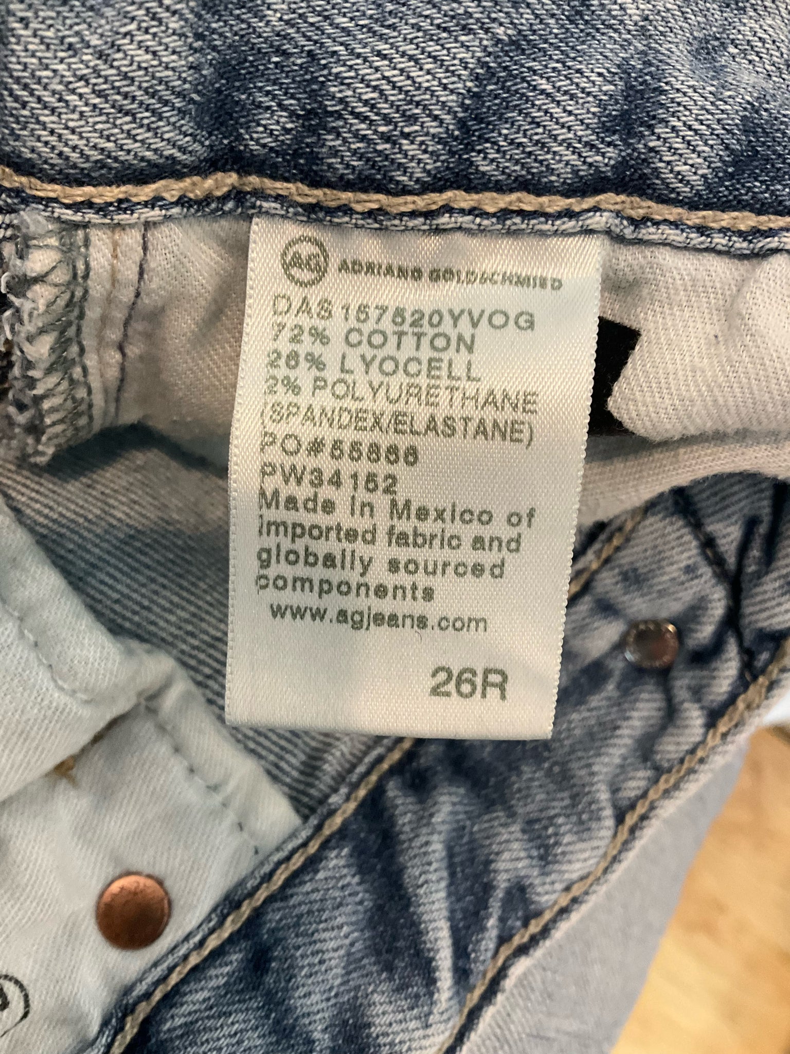 AG Adriano Goldschmied AG-ED Denim Straight Leg Jeans Light Wash Size 26R