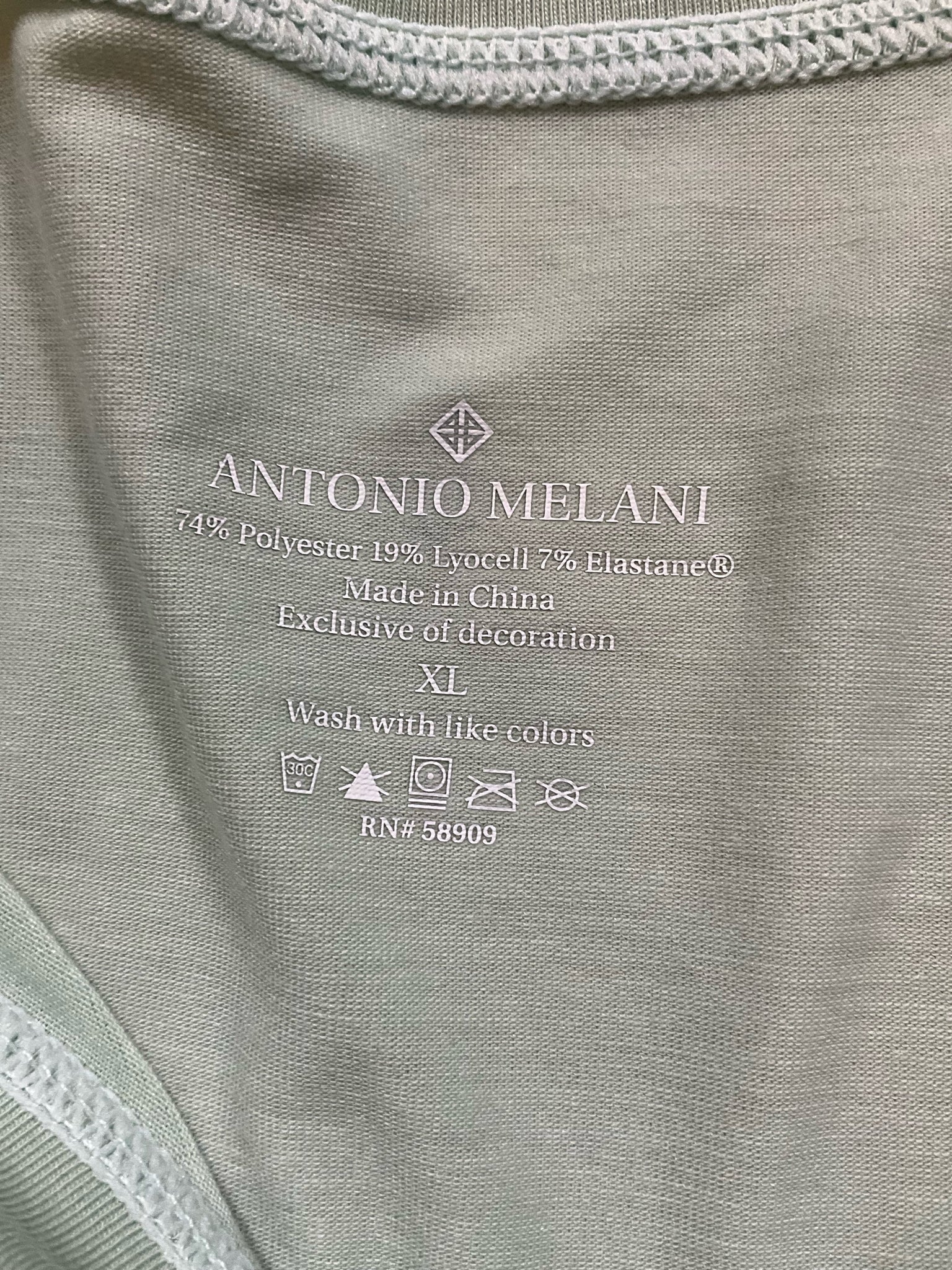 Antonio Melani NWT Mint Green Soft Stretch Lyocell Blend Long Sleeve Top XL