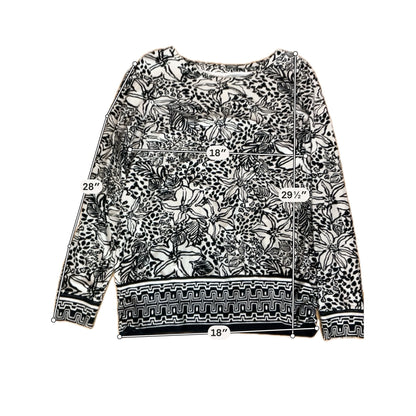 Lilly Pulitzer Kat Top Roar Of The Seas Print Blouse Size L