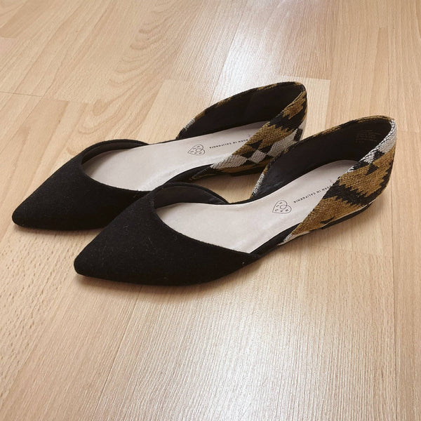 BC Black/Tan Animal Print Pre-Owned Ladies Flats - Size 8.5 - Margaret’s Fine Consignment
