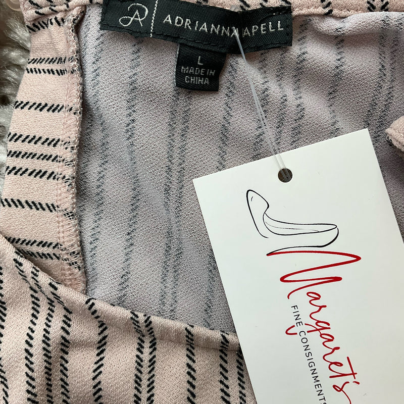 Adrianna Papell Pink Print Pre-Owned Ladies Top - Size Large - Margaret’s Fine Consignment