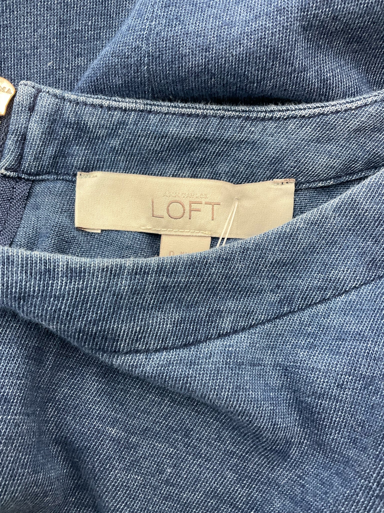 LOFT Blue Fit and Flare Blue Solid Pre-Owned Ladies Dress - Size 0 - Size 0
