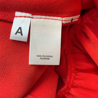 Ann Taylor Orange Flutter Sleeve Keyhole Peplum Blouse Size XS
