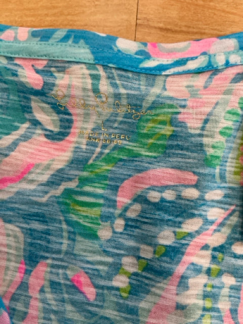 Lilly Pulitzer Nevie Top In A Flurry Print Tunic Size Large - ONLINE ONLY