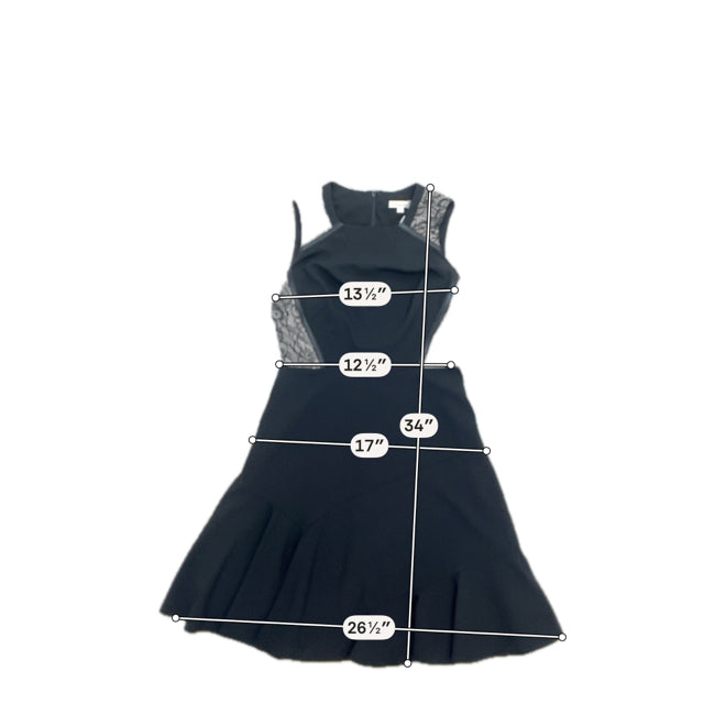 Shoshanna Black Lace Inset Fit &amp; Flare Sleeveless Dress Size 2 - ONLINE ONLY