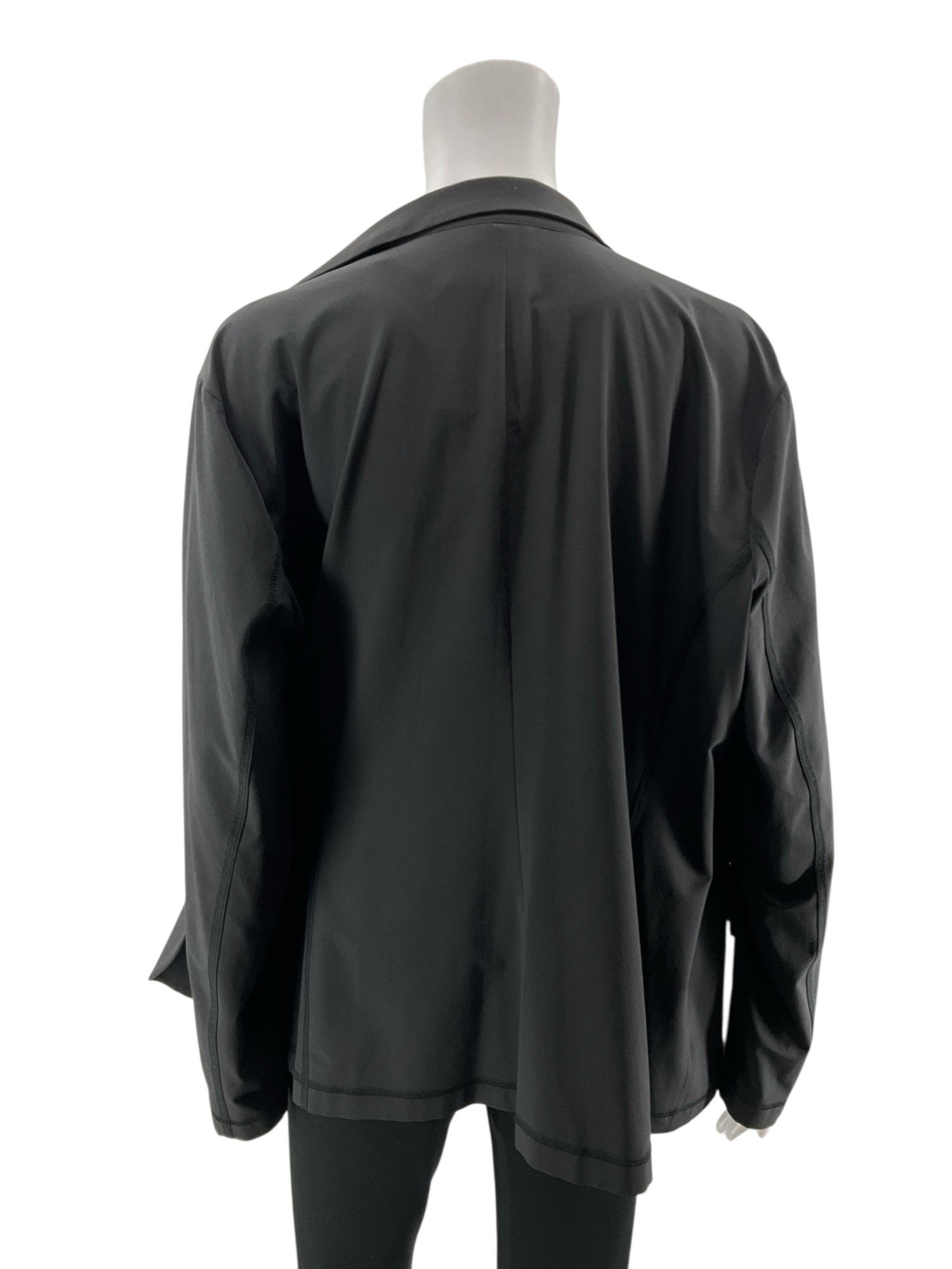 Eddie Bauer Performance Stretch Travel Blazer Jacket Black Womens Size 20