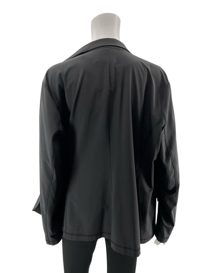 Eddie Bauer Performance Stretch Travel Blazer Jacket Black Womens Size 20