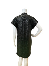 Johnny Was Black/Green Cocktail Size XS Black/Green Sequin Pre-Owned Ladies Dress - Size XS