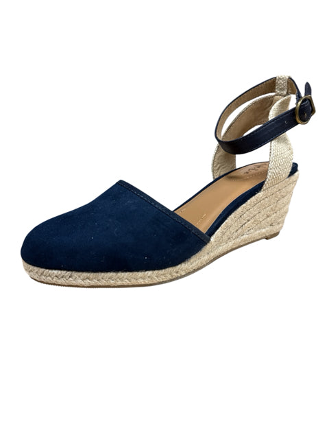 Style &amp; Co LTD Adalyn Navy Espadrille Wedge Sandals Size 8 NWT