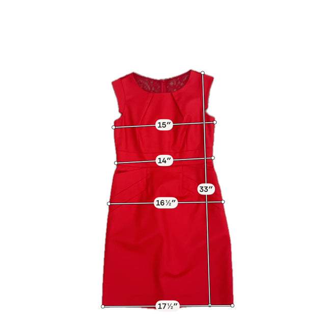 Gianni Bini Red Lace Back Sheath Dress Size 10 - ONLINE ONLY