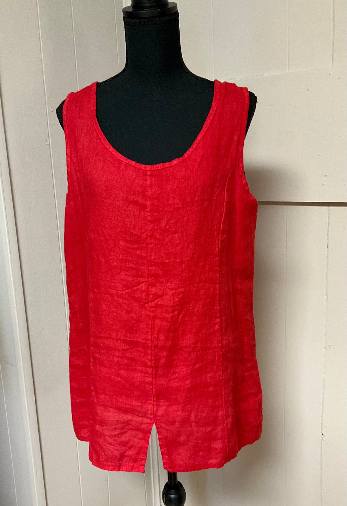 Unique Size XL Red Solid Casual Top