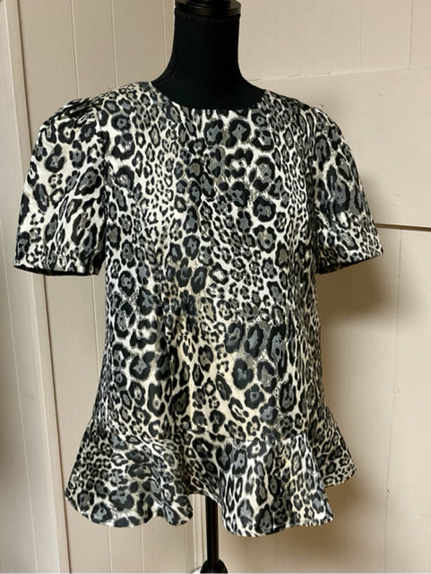 Jade Melody Tam Size XL Black/Gray leopard Casual Top