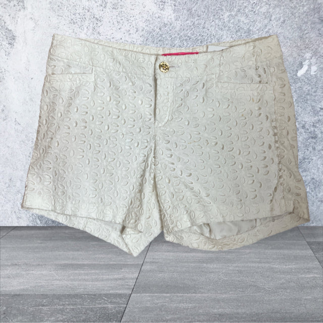 Lilly Pulitzer Size 0 Cream Crochet Shorts