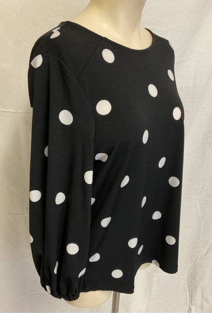 Adrianna Papell Size M black/white Tops