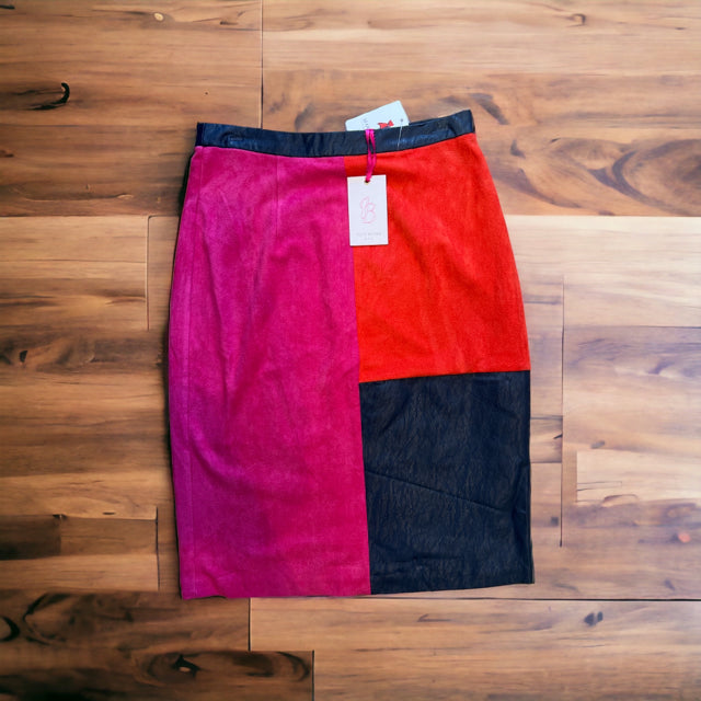 julie brown Size 6 pink/orange/navy Color Block Skirt