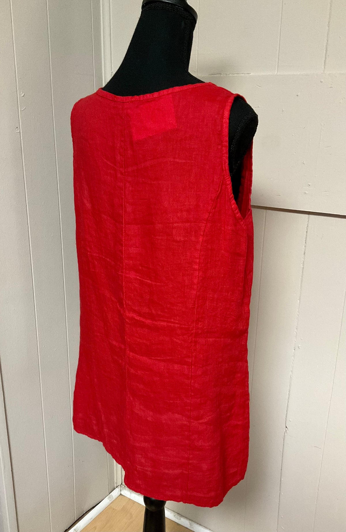 Unique Size XL Red Solid Casual Top