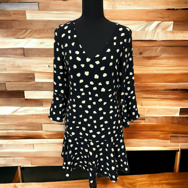 julie brown Size 2 black/cream Print Dress