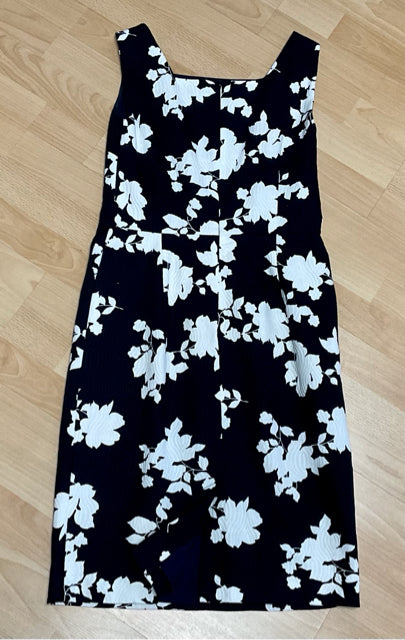 Talbots Size 10 navy/white Floral Dress